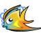 Yellow fish symbol