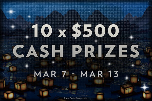 Week 1 prize, 10 x $500