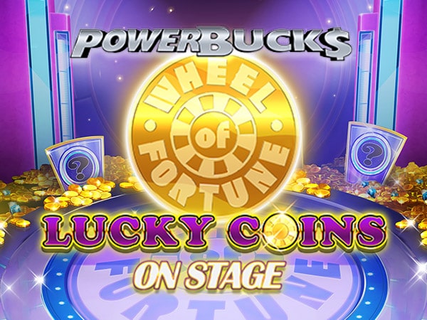 Powerbucks Wheel of Fortune Lucky Coins On Stage Tile