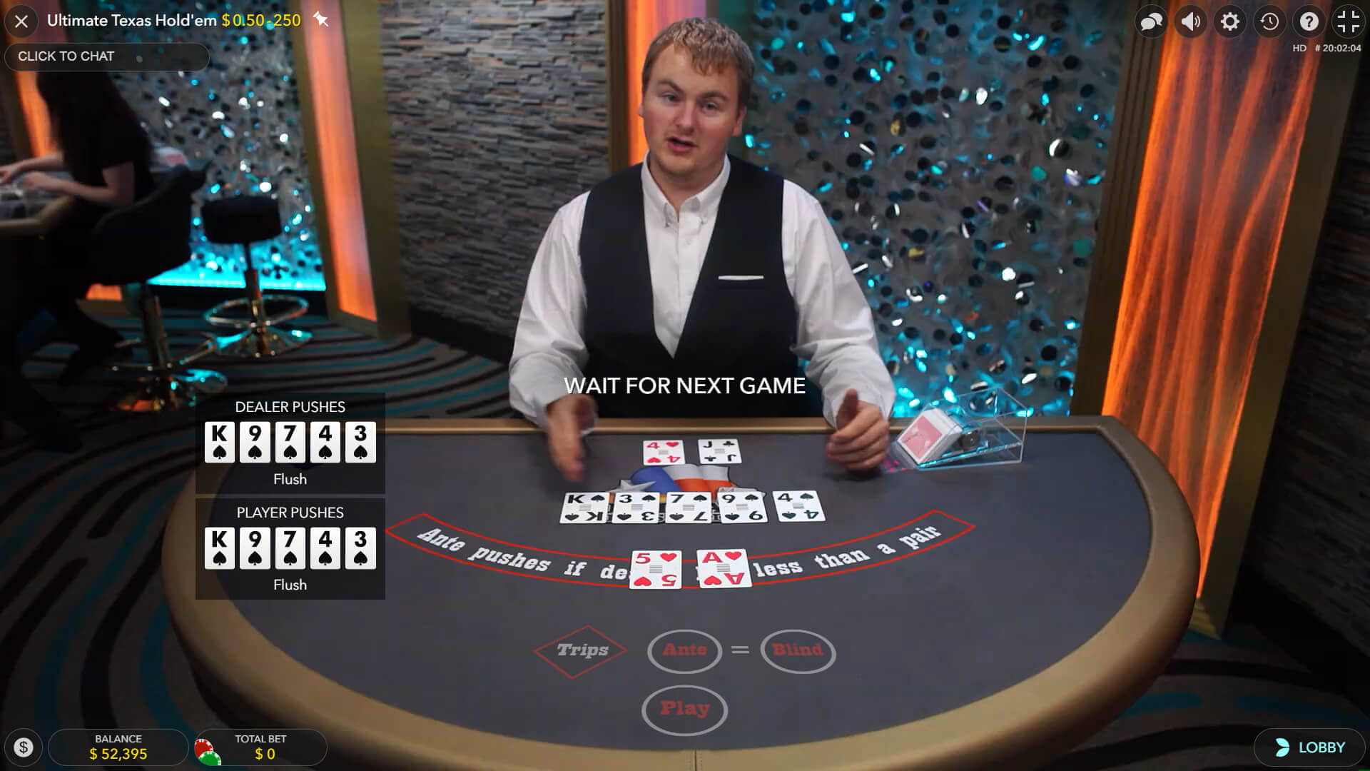 live-casino screenshot active