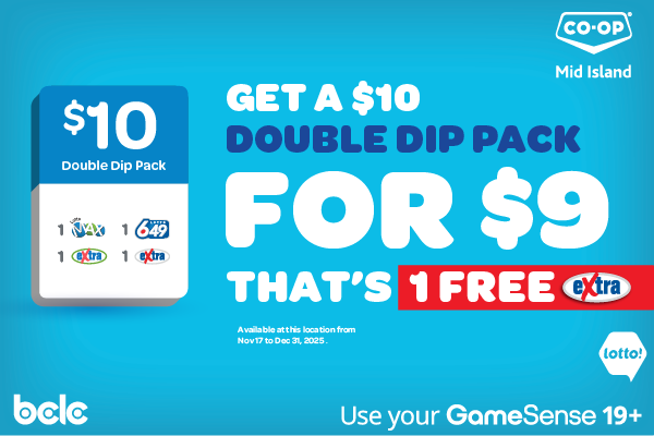 Get 1 Free Extra on $10 Double Dip at Mid-Island Co-op!