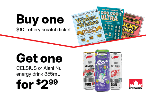 Buy any $10 S&W ticket and get a Celsius or Alani Nu for $2.99!
