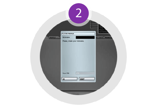 Screen shot of creating an account
