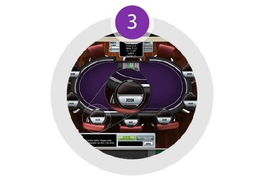 Screen shot of a game of poker