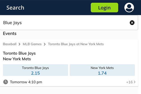 Sportsbook Search Enabled